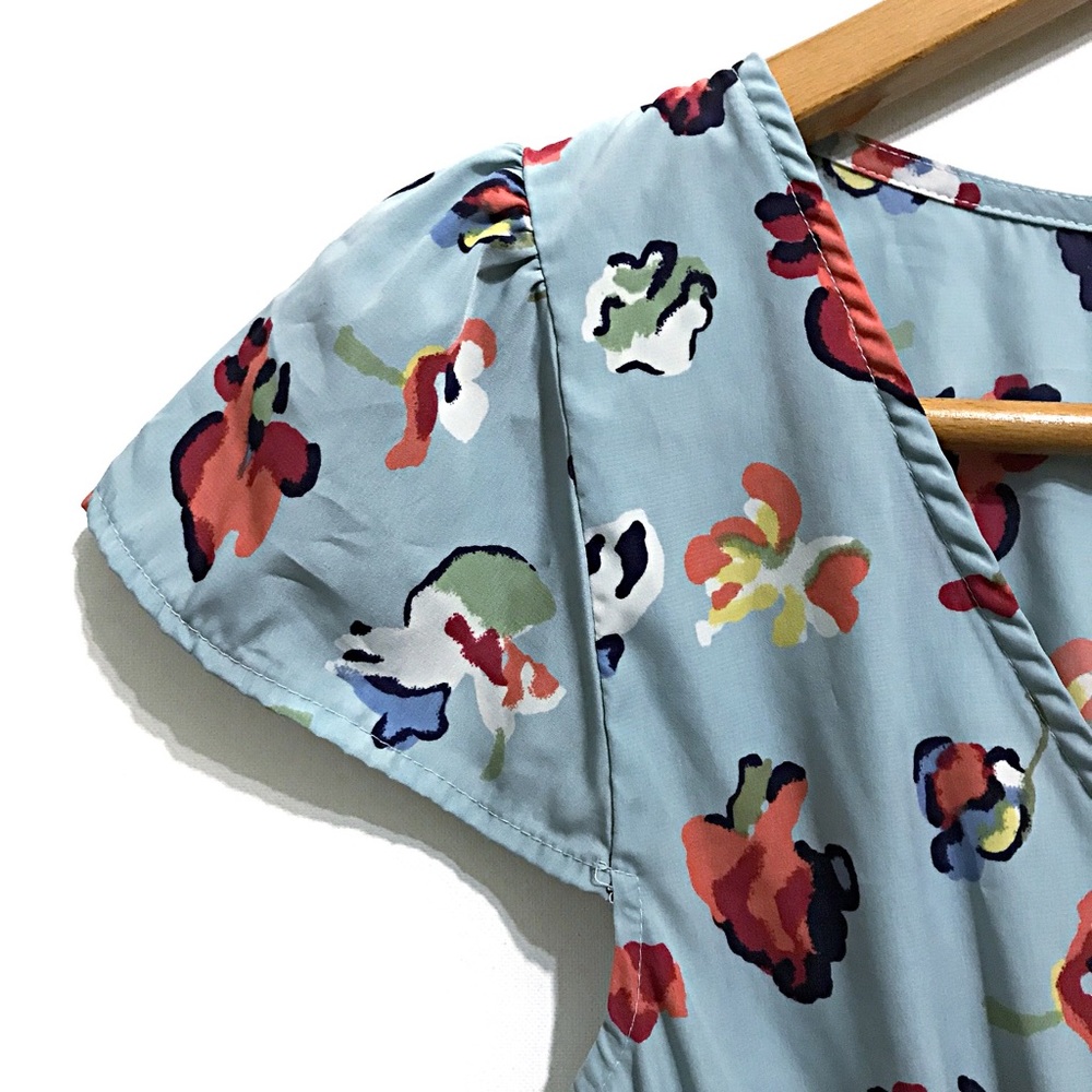 Blue Spring Print Dress - Picture 3 of 5